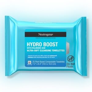NEUTROGENA Hydro Boost Facial Cleansing Wipes 25ct, NEW